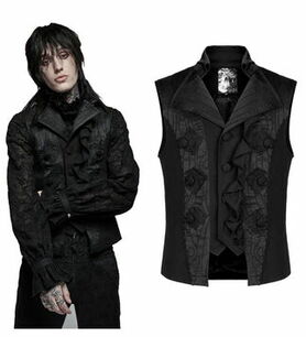 Gilet jacquard sans manches PUNK RAVE