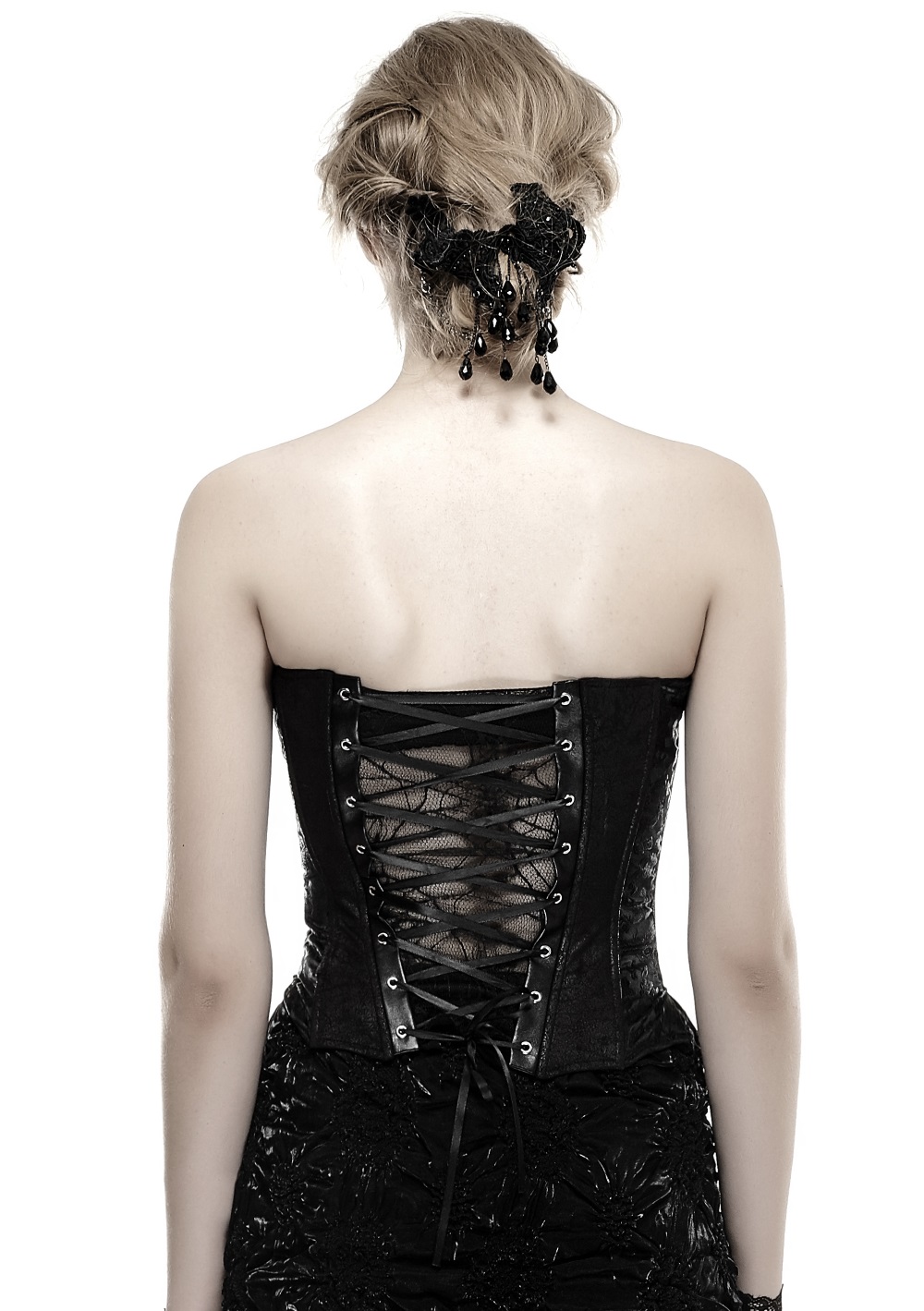 Ceinture Corset Gothique A Boucles Noire Punk Rock