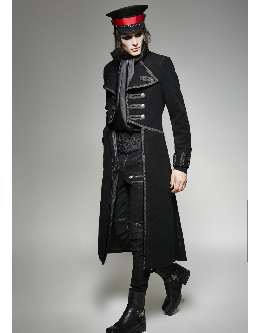 Manteau Long Noir Gothique Homme