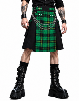 Kilt Gothique Homme Green Rebellion - Discobole